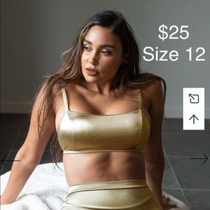 LunaLae gold square neck pole top size 12! Only worn twice and is so comfortable